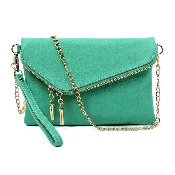 Fashion Envelope Foldover Clutch Handbag