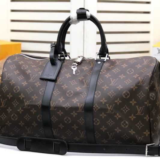 LV Duffel Bag With Black Accents