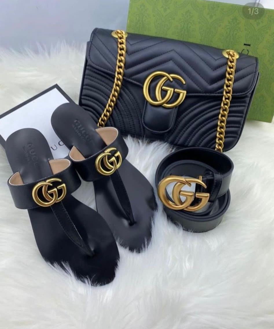 GG Handbag, Sandals & Belt Set