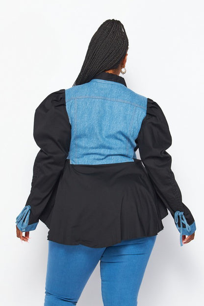 Plus-Size Denim Top